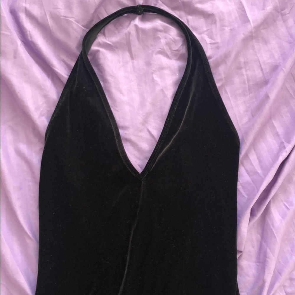 Suede Halter Jumpsuit